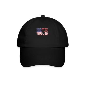 Bocce ball american flag, bocce ball - Baseballkappe - Schwarz/Schwarz - Vorne