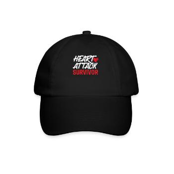 Survivor of a heart attack Heart attack - Baseball Cap - black/black - Front