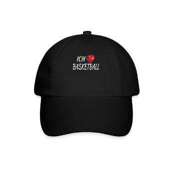Basketball Geschenkidee Sport Design - Baseballkappe - Schwarz/Schwarz - Vorne