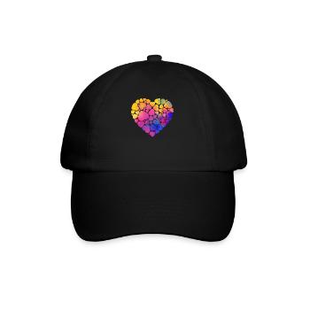 Hearts 100 Days of School Valentine's Day back to - Baseball Cap - black/black - Front