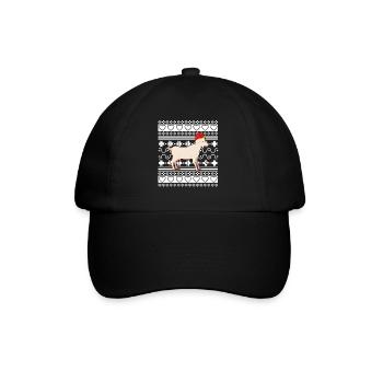 Pull de Noël laid Tshirt Chèvre de Noël - Casquette classique - noir/noir - Devant