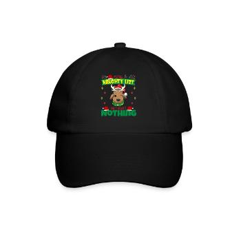 Sur la liste coquine et je ne regrette rien Père Noël - Casquette classique - noir/noir - Devant