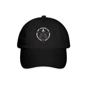 Chat à cornes démoniaque, effrayant - Casquette classique - noir/noir - Devant
