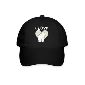 I Love Polar Bear Arctic Animal Ice Bear Lover - Baseball Cap - black/black - Front