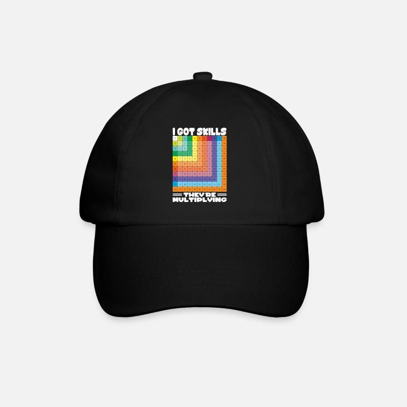Mathe Lehrer Geschenk - Mathe Tshirt - Baseballkappe - Schwarz/Schwarz