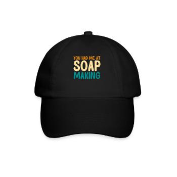 Soap Making Gift Homemade Soap Maker - Baseballkappe - Schwarz/Schwarz - Vorne
