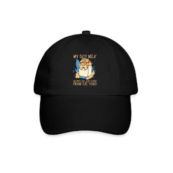 Régime végétalien Mon lait de soja sauve les produits laitiers Végétarien sans produits laitiers - Casquette classique - noir/noir - Devant