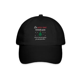 Le père noël n'existe pas - Casquette classique - noir/noir - Devant
