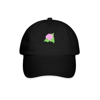 Rose Red Rose Hand-drawn - Baseball Cap - black/black - Front