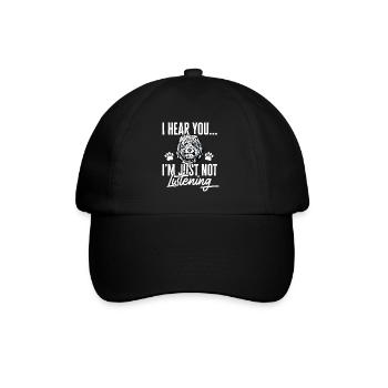 Goldendoodle Doodle Hund - Baseballkappe - Schwarz/Schwarz - Vorne