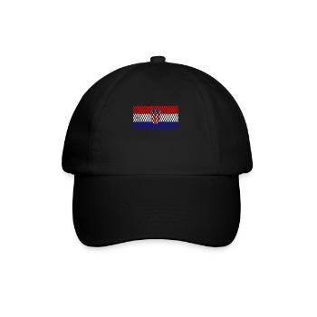 Croatia flag - Baseball Cap - black/black - Front