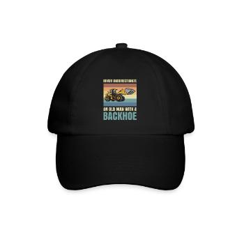 Unterschätzen Sie Niemals Einen Alten Mann Mit - Baseballkappe - Schwarz/Schwarz - Vorne