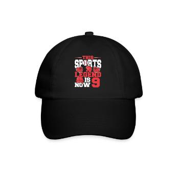 This sports legend is now 9, baseball game 9. - Baseball Cap - black/black - Front