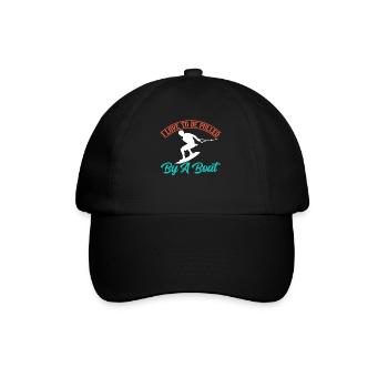 Ich Liebe Es Von Einem Boot Gezogen Zu Werden - Baseballkappe - Schwarz/Schwarz - Vorne