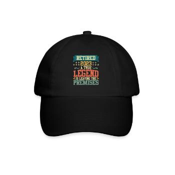 Rentner 2023 Legende verlässt das Gelände - Baseballkappe - Schwarz/Schwarz - Vorne