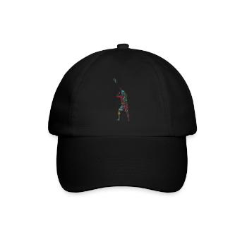 Badminton Federball Spieler - Baseballkappe - Schwarz/Schwarz - Vorne