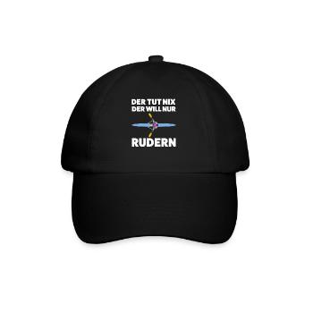 Rudern Sport Rudersport Geschenk - Baseballkappe - Schwarz/Schwarz - Vorne