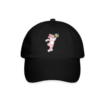 Rabbit Handball Player Handball - Baseball Cap - black/black - Front