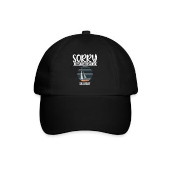 Sailboat Sorry I Have Plans With My Sailboat - Baseballkappe - Schwarz/Schwarz - Vorne