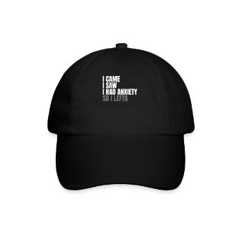 Je suis venu et j’ai vu que j’avais peur - Casquette classique - noir/noir - Devant