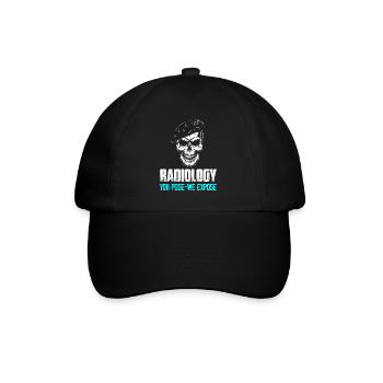 Radiology You Pose We Expose Radiology X-Ray Rad T - Baseballkappe - Schwarz/Schwarz - Vorne