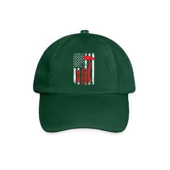 Fière pompière Mama USA Flag Mother Firew - Casquette classique - vert bouteille - Devant