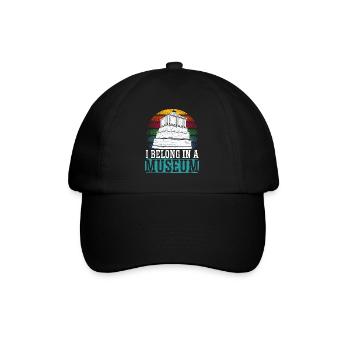 J’appartiens à un amoureux du musée Conservateur de musée - Casquette classique - noir/noir - Devant