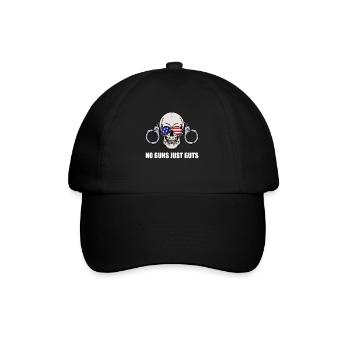 No Guns Just Guts Corrections Prison Gift - Baseball Cap - black/black - Front