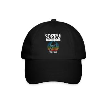 Désolé, j’ai des projets avec mon pickleball - Casquette classique - noir/noir - Devant