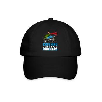 Rawr! Crushing Into My Birthday | Birthday Shirt | - Baseballkappe - Schwarz/Schwarz - Vorne