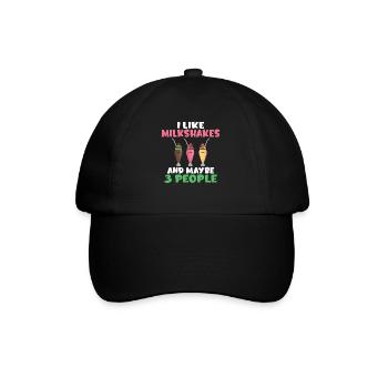 I love Milkshakes Milkshake Gift - Baseball Cap - black/black - Front