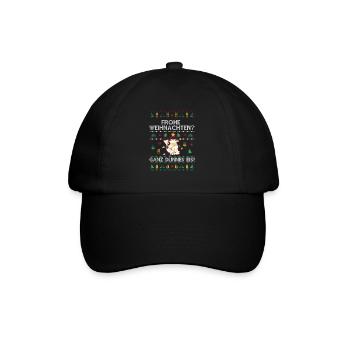 Frohe Weihnachten Ganz dünnes Eis! - Baseballkappe - Schwarz/Schwarz - Vorne