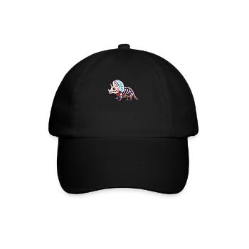 Triceratops - Baseballkappe - Schwarz/Schwarz - Vorne