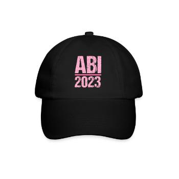 Abitur Gymnasium Damen und Herren Abi 2023 - Baseballkappe - Schwarz/Schwarz - Vorne