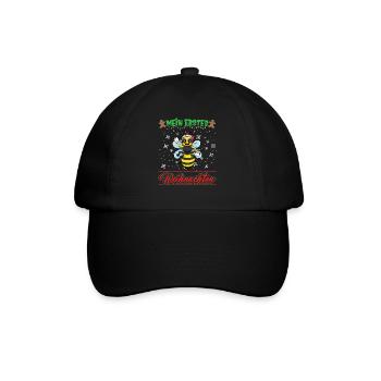 Mein Erstes Weihnachten Baby 1 Jahr Heilig Abend - Baseballkappe - Schwarz/Schwarz - Vorne