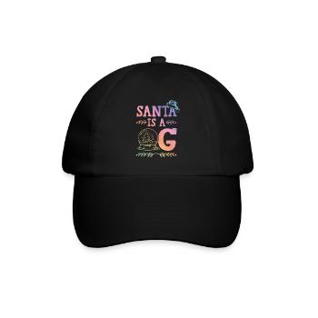 Santa is a OG - Baseballkappe - Schwarz/Schwarz - Vorne