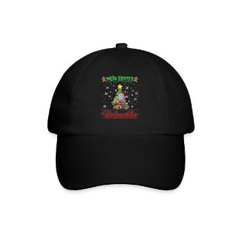 Mein Erstes Weihnachten Baby 1 Jahr Heilig Abend - Baseballkappe - Schwarz/Schwarz - Vorne