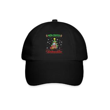 Mein Erstes Weihnachten Baby 1 Jahr Heilig Abend - Baseballkappe - Schwarz/Schwarz - Vorne