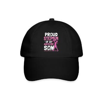 Proud stepmother of a great son child - Baseball Cap - black/black - Front
