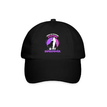 Eine Großartige Stiefmutter Zu Sein Ist Superkraft - Baseballkappe - Schwarz/Schwarz - Vorne