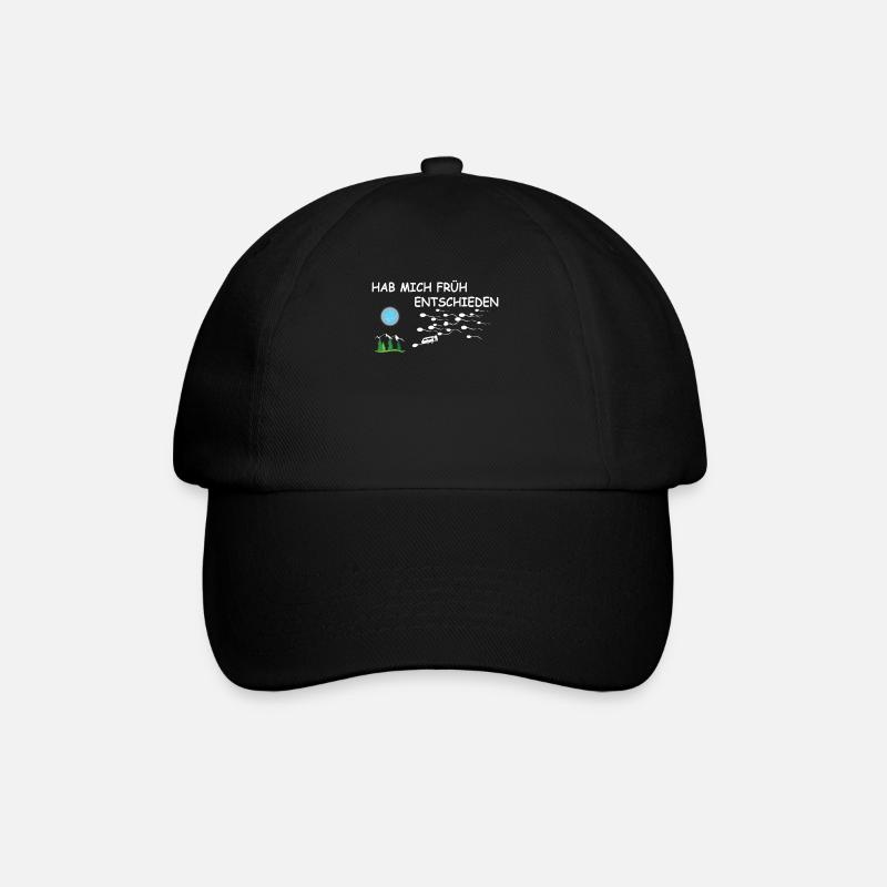 Camper Geschenkidee Camping - Baseballkappe - Schwarz/Schwarz