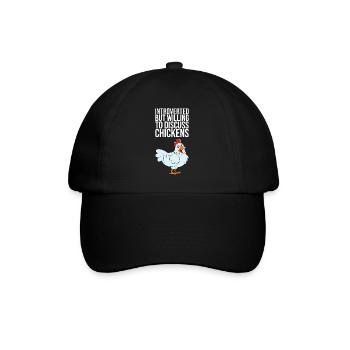 Introverti mais prêt à discuter des poulets - Casquette classique - noir/noir - Devant