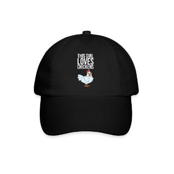 This Girl Loves Chickens - Baseball Cap - black/black - Front