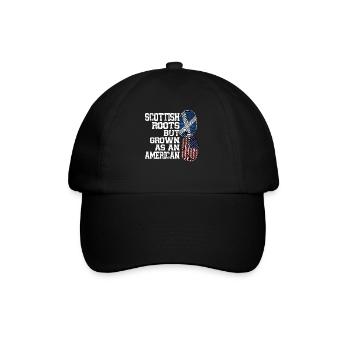 Schottland Schottische Wurzeln Geschenk - Baseballkappe - Schwarz/Schwarz - Vorne