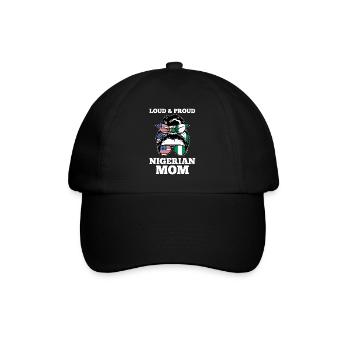 Nigerianer Nigeria Nigerianische Wurzeln Geschenk - Baseballkappe - Schwarz/Schwarz - Vorne