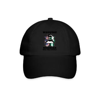 Nigerianer Nigeria Nigerianische Wurzeln Geschenk - Baseballkappe - Schwarz/Schwarz - Vorne