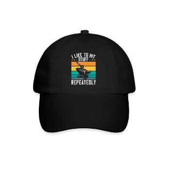 Ich mag es, Sachen wiederholt zu schlagen Schmieden Schmied - Baseballkappe - Schwarz/Schwarz - Vorne