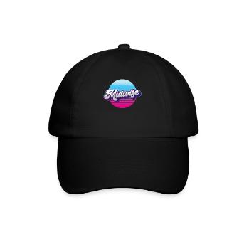 Hebamme Sprüche Hebammen Beruf Geburtshilfe - Baseballkappe - Schwarz/Schwarz - Vorne