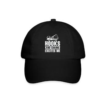Tow Truck Driver Breakdown Lorry Hooks Chains - Baseball Cap - black/black - Front