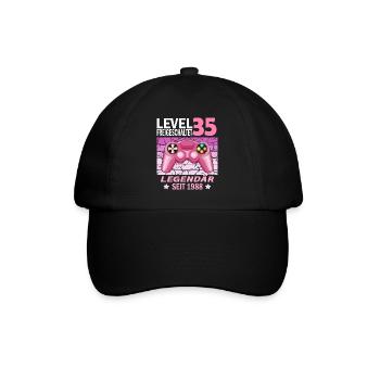 35. Geburtstag Gamer zocken Geburtstjahr 1988 - Baseballkappe - Schwarz/Schwarz - Vorne